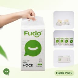 [COMBO 4 TÚI] Khăn giấy Fudo 3 lớp 100% sợi tre tự nhiên không tẩy trắng - 2 Túi để bàn x 2 Túi treo 7