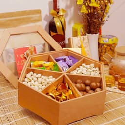 Khay gỗ đựng mứt, bánh kẹo ALOG, trang trí bàn trà, quà tặng Tết 5