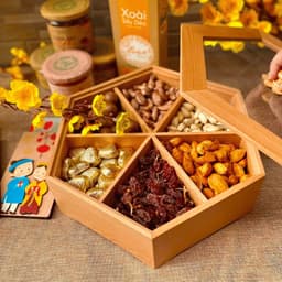 Khay gỗ đựng mứt, bánh kẹo ALOG, trang trí bàn trà, quà tặng Tết 3