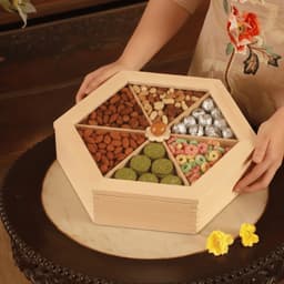Khay gỗ đựng mứt, bánh kẹo ALOG, trang trí bàn trà, quà tặng Tết 2