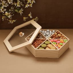 Khay gỗ đựng mứt, bánh kẹo ALOG, trang trí bàn trà, quà tặng Tết 1