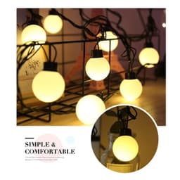 Dây đèn trang trí bóng trứng phi 5cm 20 bóng đèn nhiều màu dài 5m chiếu sáng thích hợp decor cả trong nhà và ngoài trời 5