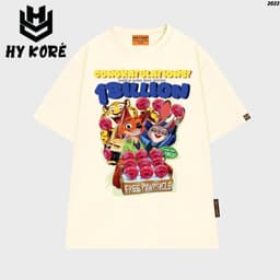 Áo Thun HY KORÉ Nick Judy Billion 2022 Form Rộng Localbrand Oversize Unisex Vải Cotton 75% Nam Nữ Mặc Đẹp 2
