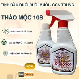 Xịt Đuổi Muỗi & Côn Trùng Thảo Mộc 10S 500ml – Tinh Dầu Tự Nhiên, An Toàn Cho Gia Đình 1