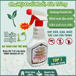 Xịt Đuổi Muỗi & Côn Trùng Thảo Mộc 10S 500ml – Tinh Dầu Tự Nhiên, An Toàn Cho Gia Đình 6