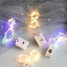 Đèn LED đom đóm trang trí 1m/2m – Dùng pin – Nháy 3 chế độ 4