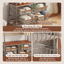 ONLY Treo Quần Áo Cây Treo Quần Áo Trong Phòng Xinh Đẹp Giá Treo Áo Đa Năng Giá Treo Quần Áo Loại Chất Lượng Cao 5