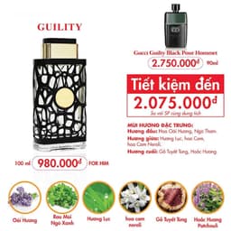Nước hoa nam Guility - NAM TÍNH, SANG TRỌNG (100ML) - Mẫu mới - Cam kết chính hãng 2
