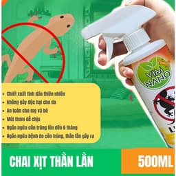 Xịt Đuổi Thằn Lằn ,Thạch Sùng Hiệu Quả Vim Lizard Nano 500ml – Hương Thơm Tự Nhiên An Toàn, Không Độc Hại 3