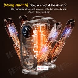 [TTT] Máy Sấy Giày Khử Mùi Bằng Tia Cực Tím Diệt Khuẩn, Xoay 360 Độ Giúp Sấy Giày Khử Mùi Nhanh Chóng 3
