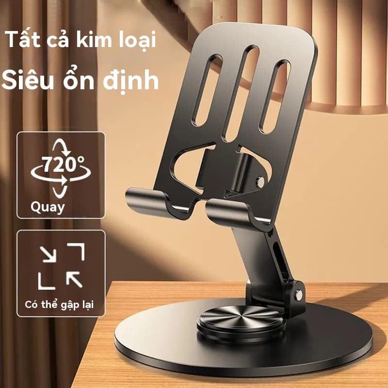 Giá đỡ điện thoại di động bằng kim loại giá đỡ điện thoại di động gấp xoay 360 độ
