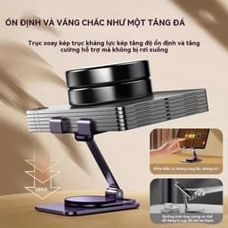 Giá đỡ điện thoại di động bằng kim loại giá đỡ điện thoại di động gấp xoay 360 độ 2