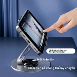 Giá đỡ điện thoại di động bằng kim loại giá đỡ điện thoại di động gấp xoay 360 độ 8