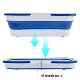 Xô Đựng Nước Gấp Gọn, Xô Nước Cây Lau Nhà Tự Vắt, Xô Nước Gấp Gọn Đa Năng Có 4 Bánh Xe Tiện Lợi 5