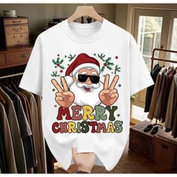 Áo thun Unisex Nam Nữ in hình ÔNG GIÀ NOEL SAY HI, chất cotton 100% - BOONE - BNE00308 2