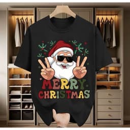 Áo thun Unisex Nam Nữ in hình ÔNG GIÀ NOEL SAY HI, chất cotton 100% - BOONE - BNE00308 3