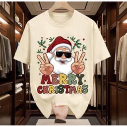 Áo thun Unisex Nam Nữ in hình ÔNG GIÀ NOEL SAY HI, chất cotton 100% - BOONE - BNE00308 1