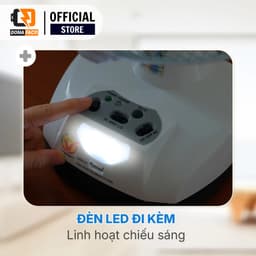 Quạt Sạc Tích Điện để bàn AC&DC 12 inch Honjianda FL301/312 1-2 pin - có đèn LED & USB 5