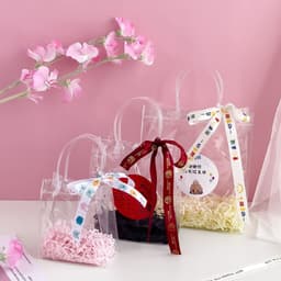 Túi xách mua sắm bằng nhựa PVC trong suốt chống thấm nước cao cấp tiện lợi, Suốt Bảo Vệ Môi Trường 6