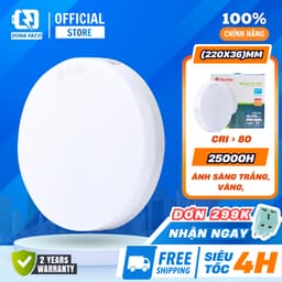 [ CHÍNH HÃNG ] Đèn LED ốp trần tròn và vuông tràn viền Rạng Đông LN12N 12W, 18W, 24W ánh sáng trắng 1
