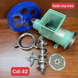 [SALE] [Xoắn Mạ inox] Cối đùn thịt, đùn xương công nghiệp Cối 42,52 cối xay xương, thịt, cổ gà, cua, Cối xiết mỡ 5