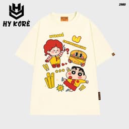 Áo Thun HY KORÉ Shin Hambergur 2980 Form Rộng Localbrand Oversize Unisex Vải Cotton 75% Nam Nữ Mặc Đẹp 1