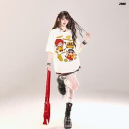 Áo Thun HY KORÉ Shin Hambergur 2980 Form Rộng Localbrand Oversize Unisex Vải Cotton 75% Nam Nữ Mặc Đẹp 2