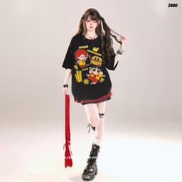 Áo Thun HY KORÉ Shin Hambergur 2980 Form Rộng Localbrand Oversize Unisex Vải Cotton 75% Nam Nữ Mặc Đẹp 4