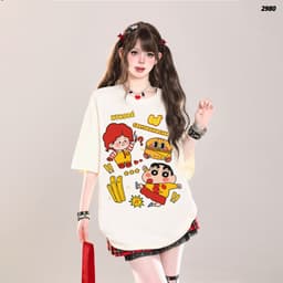 Áo Thun HY KORÉ Shin Hambergur 2980 Form Rộng Localbrand Oversize Unisex Vải Cotton 75% Nam Nữ Mặc Đẹp 3