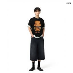 Áo Thun HY KORÉ Gấu Đội Nón 2979 Form Rộng Localbrand Oversize Unisex Vải Poly 100% Nam Nữ Mặc Đẹp 3