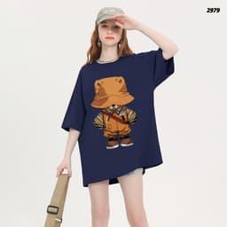 Áo Thun HY KORÉ Gấu Đội Nón 2979 Form Rộng Localbrand Oversize Unisex Vải Poly 100% Nam Nữ Mặc Đẹp 5