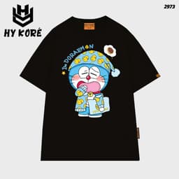 Áo Thun HY KORÉ Dora Ngáp Ngủ 2973 Form Rộng Localbrand Oversize Unisex Vải Cotton 75% Nam Nữ Mặc Đẹp 1