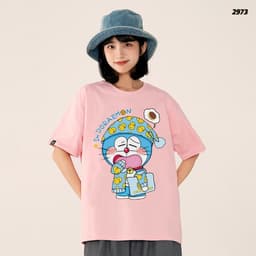 Áo Thun HY KORÉ Dora Ngáp Ngủ 2973 Form Rộng Localbrand Oversize Unisex Vải Cotton 75% Nam Nữ Mặc Đẹp 4