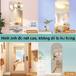 Gương tường tự dính 40-60CM Gương tường Acrylic Gương mềm dán tường Gương dán 7