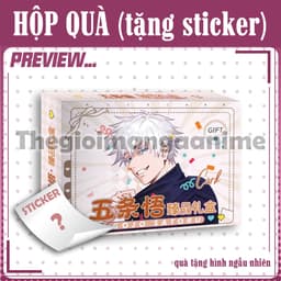 (tặng sticker) Hộp quà viền tròn Jujutsu Kaisen quà sinh nhật sưu tầm nhiều món 3