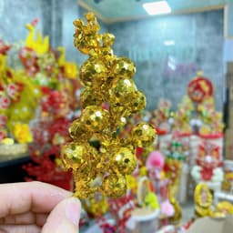 [Mua 100] Nhánh Sung Nhũ Trang Trí Oản Tài Lộc - Decor Phòng Trang Trí Nhà 3