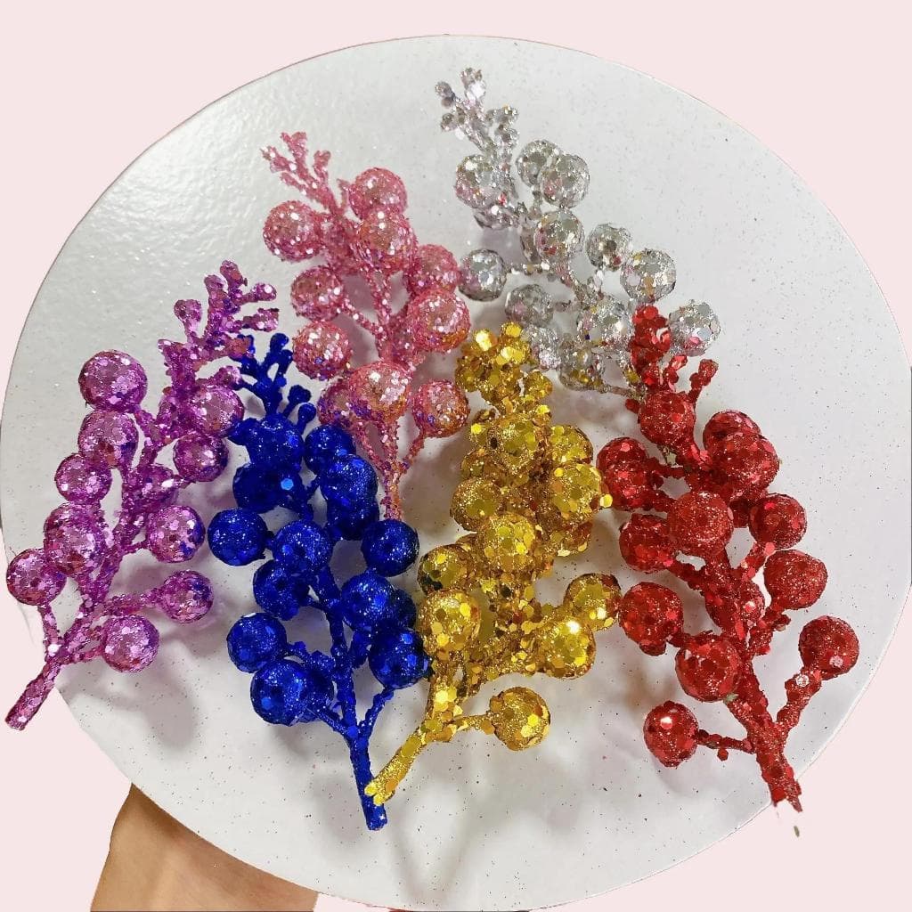 [Mua 100] Nhánh Sung Nhũ Trang Trí Oản Tài Lộc - Decor Phòng Trang Trí Nhà