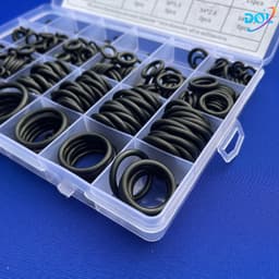 Hộp 400 gioăng cao su và 200 ron cao su chất lượng, bền bỉ thay thế băng tan, chịu dầu, size 24. 1