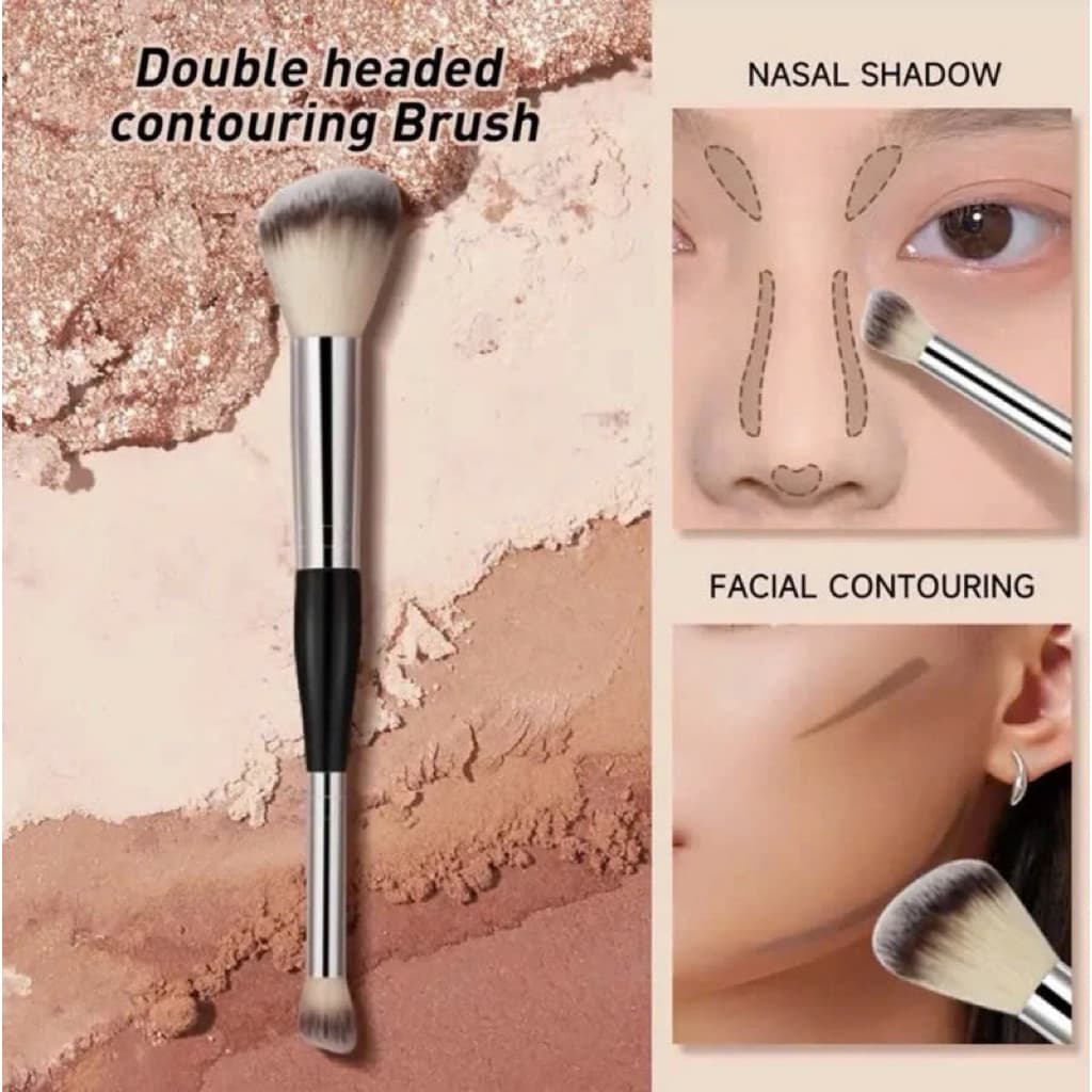 Cọ Trang Điểm Cọ Tạo Khối Hai Đầu Che Khuyết Điểm & Đánh Nền Lông Mềm Đa Năng DOLLYCOSMETICS