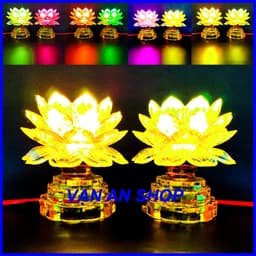 ( Hàng loại 1 ) 1 Cặp 2 đèn thờ, đèn hoa sen bàn thờ phật, bộ đèn thờ, đèn thờ gia tiên 1