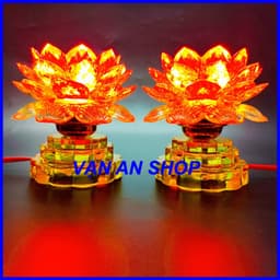 ( Hàng loại 1 ) 1 Cặp 2 đèn thờ, đèn hoa sen bàn thờ phật, bộ đèn thờ, đèn thờ gia tiên 2