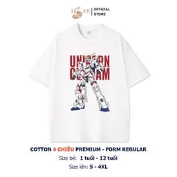 Áo thun cho bé trai ISEE VN in hình GUNDAM cotton 4 chiều Premium, form Regular vải dày dặn, thấm hút mồ hôi 4