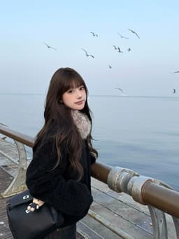 [Sẵn] Áo Khoác Len Lông Cừu Cổ Lông Siêu Ấm Khoác Ngoài Chống Nắng Đi Du Lịch Style Hàn Chali L10 3