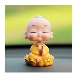 Tượng 5 chú tiểu vui vẻ an nhiên trang trí xe ô tô, tiểu cảnh, nhà cửa 6