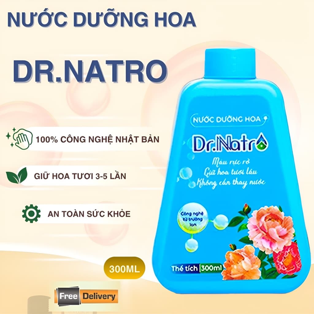 Nước Dưỡng Hoa Chuyên Dụng DR NATRO Chính Hãng 300ml – Giúp Hoa Nở Đều, Tươi Lâu Gấp 3 Lần