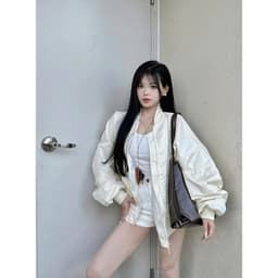 Áo Khoác Bomber Gió Jacket Chữ S In Lưng Nhiều Chữ Tay Nhún Nam Nữ Chất Gió 4