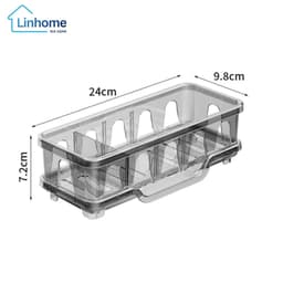 Khay đựng đồ rửa bát, kệ đựng đồ bồn rửa chén, giá đỡ nhựa bồn rửa bát tiện lợi, nhỏ gọn LINHOME 3