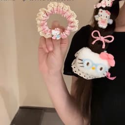 Set phụ kiện Hello Kitty 9 chi tiết đáng yêu hết nấc,Kẹp Tóc Mix Hình Thú, Nơ, Scrunchies Xinh 9