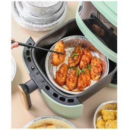 Combo 100 khay size 22cm  (nồi 5L - 12L) lót nồi chiên không dầu, lò nướng, đĩa nhôm đựng thức ăn 6