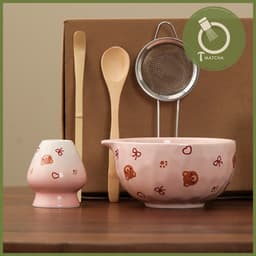 Đế gác chổi chasen mẫu hồng hoa (KJ-14) | Dụng cụ matcha 2